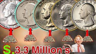 Top 4 Ultra Quarter Dollar Coins Most Valuable Washington Quarter worth moneyCoins worth pennies