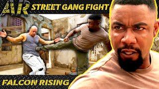 MICHAEL JAI WHITE Takes Down a STREET GANG  FALCON RISING  Best Action Scenes