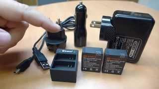 Smatree GoPro Dual Charger Review with 2 1200mAh Hero3Hero3+ Batteries