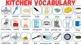 Kitchen Vocabulary in English  English practice #englishvocabulary