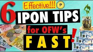 6 EFFECTIVE IPON TIPS FOR OFW’s TAGALOG HOW TO SAVE MONEY FAST