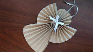 PAPER ANGEL SIMPLE CHRISTMAS TREE ORNAMENTS TO MAKE
