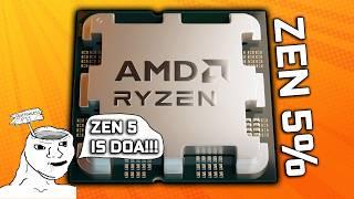 AMD Zen 5 Ryzen 9000 CPUs Are “DOA”