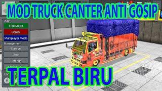 MOD BUSSID TERBARU 2020 TRUK CANTER ANTI GOSIP TERPAL BIRU