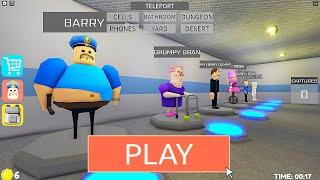 LIVE  PLAYING As All NEW Barry MORPHS And USING ITEMS - NEW ROBLOX BARRYS PRISON RUN V2 OBBY