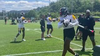 First Look at Cordarrelle Patterson RBs Work Minus Najee Harris  Steelers Sights and Sounds