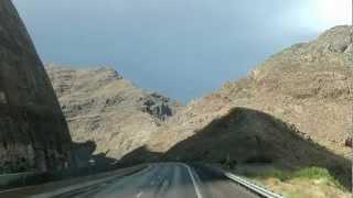 Approaching the Virgin River Canyon in Littlefield AZ on I-15 just before the Utah state line