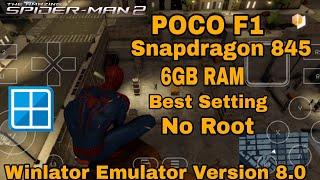 Winlator Emulator V.8.0 Android - The Amazing Spider Man 2 Poco F1 6GB RAM  Snapdragon 845 Game Play