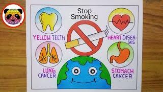 World No Tobacco Day Drawing  No Tobacco Day Poster Drawing  No Smoking Drawing  Tobacco Day