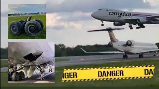 Boeing 747 aterriza de emergencia y pierde parte de su tren de aterrizaje