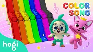 Learn Colors with Colorful Slides  Hogi Color Song  Colors for Kids  Learn with Hogi