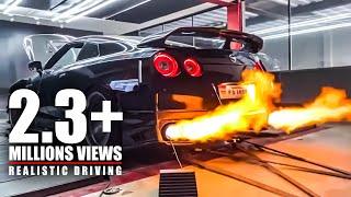 Nissan GT-R R35 Extreme Exhaust Flames - Sound LOUD 