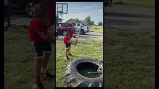 Tractor Tire Workout #tractortire #tractortireworkout #homeworkout #nodaysoff #shorts