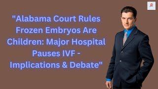 Alabama Court Rules Frozen Embryos Are Children Major Hospital Pauses IVF - Implications & Debate