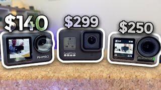 $140 Akaso Brave 7 LE vs GoPro HERO 8 vs DJI Osmo Action