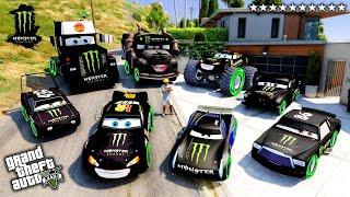 GTA V - Stealing MONSTER McQueen SuperCars with Franklin Real Life Cars