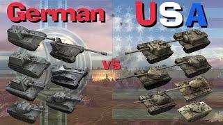 WOT Blitz Germany vs USA  Tier 10 Face Off