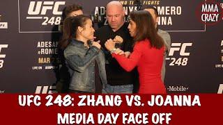 UFC 248 Zhang Weili vs. Joanna Jedrzejczyk Media Day face off
