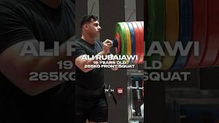 19 Year Old Front Squats 265kg  583lb  #weightlifting #weightlifter #squat