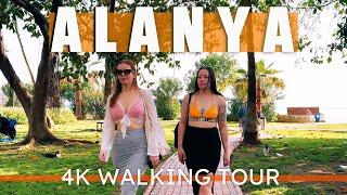 ALANYA TURKIYE - ALANYA CITY CENTER WALKING TOUR 4K HDR