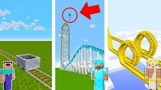 Minecraft EPIC ROLLER COASTER CHALLENGE   Noob vs Pro vs God in Minecraft