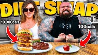 Strongman Swaps Diet W Bikini Model For a Day ft. Bryce Adams