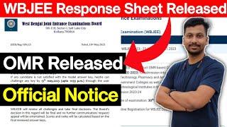 WBJEE Response Sheet  OMR Sheet Released  Official Update  View Your Response  WBJEE 2023