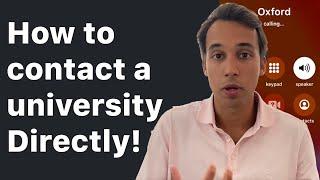 How to get in contact with Universities and University Admissions  A&J Education