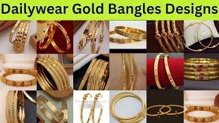 60+ Dailywear Gold Bangle Designs  Latest Bangle Models  Bridal jewellery #bangles #gold #design