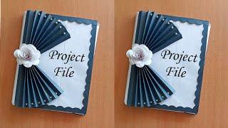 How to decorate project file cover page File decoration idea Easy Project file front page design