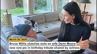 Bruce Willis clutches onto ex wife Demi Moore in new rare pic in birthday tribute shared by actress