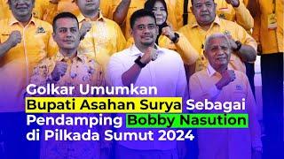 Golkar dan Gerindra Sepakat Usung Bobby Nasution - Bupati Asahan Surya di Pilgub Sumut 2024