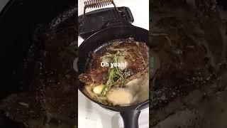 Cast Iron seared Ribeye Steak