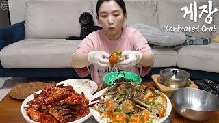 Real Mukbang I Cannot Choose Only One Soy marinated raw crab & Spicy raw crabㅣ봉선장간장게장