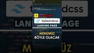 Menümüz Böyle Olacak Tailwind CSS Dersleri