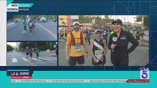 L.A. Marathon Brain aneurysm survivor runs with her doctor