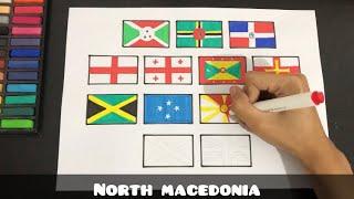 Relatively symmetrical flags drawing #flag