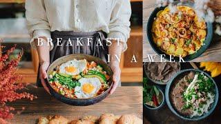 #131 A Week Cooking Breakfast around the World  Pho Menemen Churros Cheese bread…