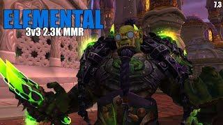  SUSPENSE - 2.3k MMR ELEMENTAL SHAMAN PVP - 3V3 ARENA WoW Legion 7.3