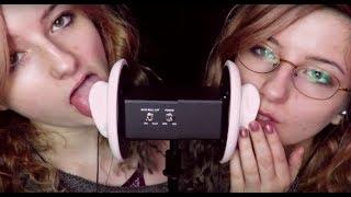 ASMR- Twin Ear Licking Kissing and Other Mouth Sounds