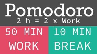 Pomodoro Technique  - Tekniği 2 h = 2 x work 50  10