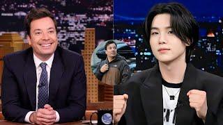 Latest BTS news After seeing the treatment Suga received Jimmy Fallon did something unexpected