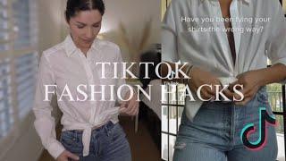 TRYING TIKTOK FASHION HACKS  CLOTHING HACKS The Allure Edition