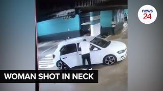 WATCH  CCTV footage captures the moment a woman is shot in the neck in Umhlanga parking garage