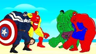 Evolution of HULK SPIDER-MAN Vs CAPTAIN AMERICA IRON-MAN  Who Is The King Of Super Heroes ?