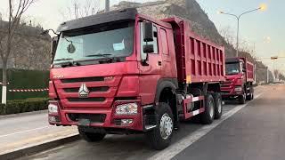 Rwanda Howo 6x4 dump truck 400hp engine Bucket 5600mm length