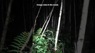 What was this creepy voice in the woods? #scary #haunted #paranormal #creepy #woods #hauntedforest