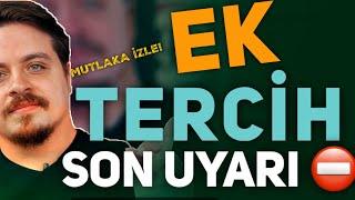 EK TERCİH DİKKAT ️ SON DAKİKALAR SON UYARI  BU HATALARI YAPMA #tercih #ektercih #ekyerleştirme