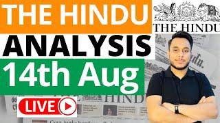 The Hindu Newspaper Analysis 14 August 2023  Live Current Affairs for UPSC IAS by Sahil Saini