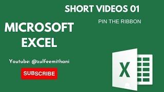 How to Un Hide menu ribbon in MS Excel #youtube #exceltech #excelworld #trending #shortvideo